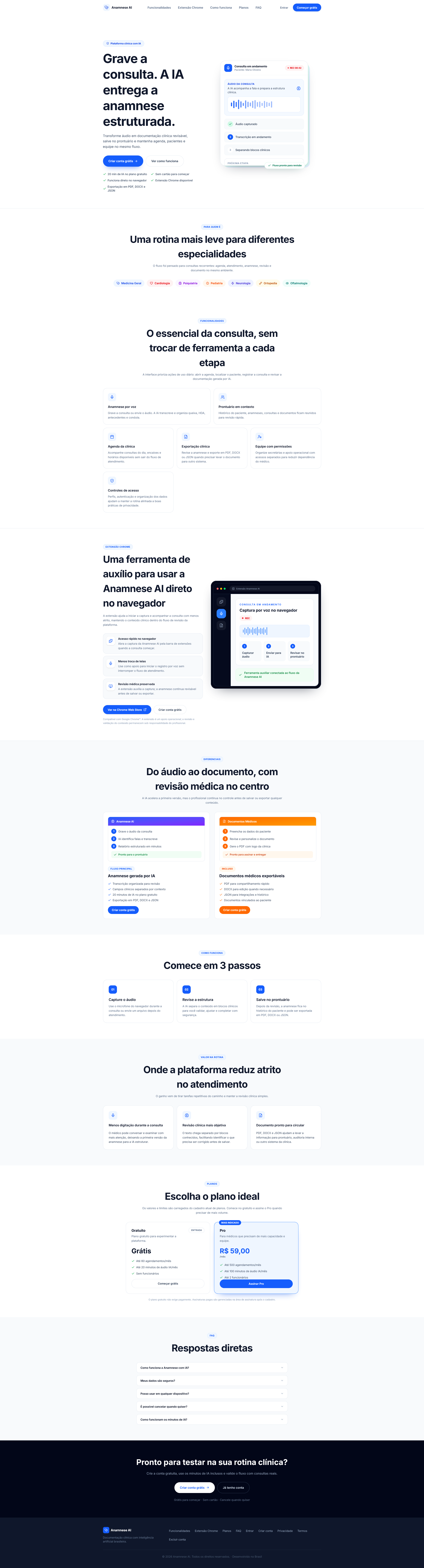 Anamnese AI preview